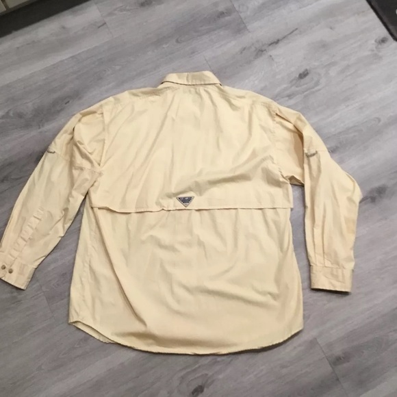 Columbia PFG Mens M Yellow Vented Long sleeve - Picture 7 of 9